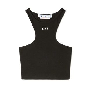 Off-White Ribbed Rowing Top